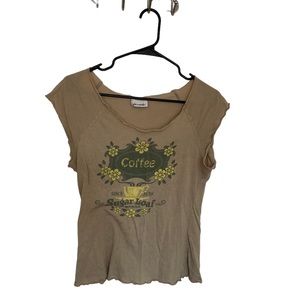 Adorable vintage coffee tee